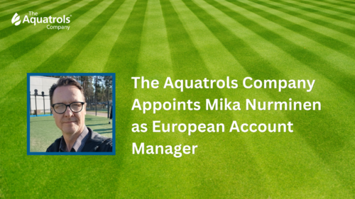 Thumbnail of Mika Nurminen on a turf background with the words "The Aquatrols Company Appoints Mika Nurminen as European Account Manager"